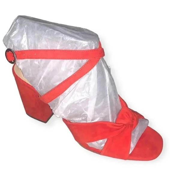 Sole society Red suede strappy heels - Picture 2 of 4